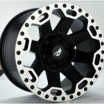 Diski R17 5×139.7 J9 RACINGLINE B1376 4X4 Black Half Matt +Polished Lip