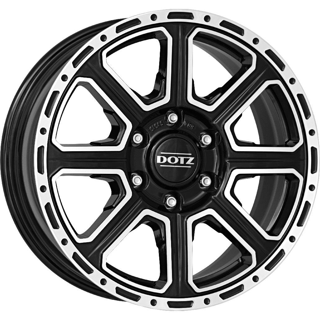 Diski R18 6x139.7 J8 ET20 Dotz Kalahari dark Black/polished