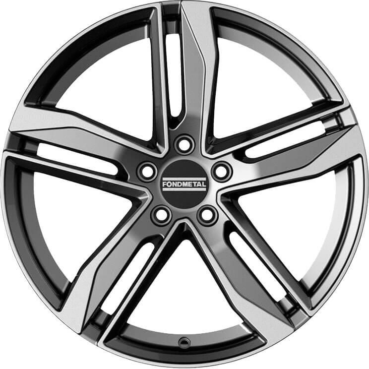 Diski R18 5x108 J8 ET45 Fondmetal Hexis Glossy Titanium Machined