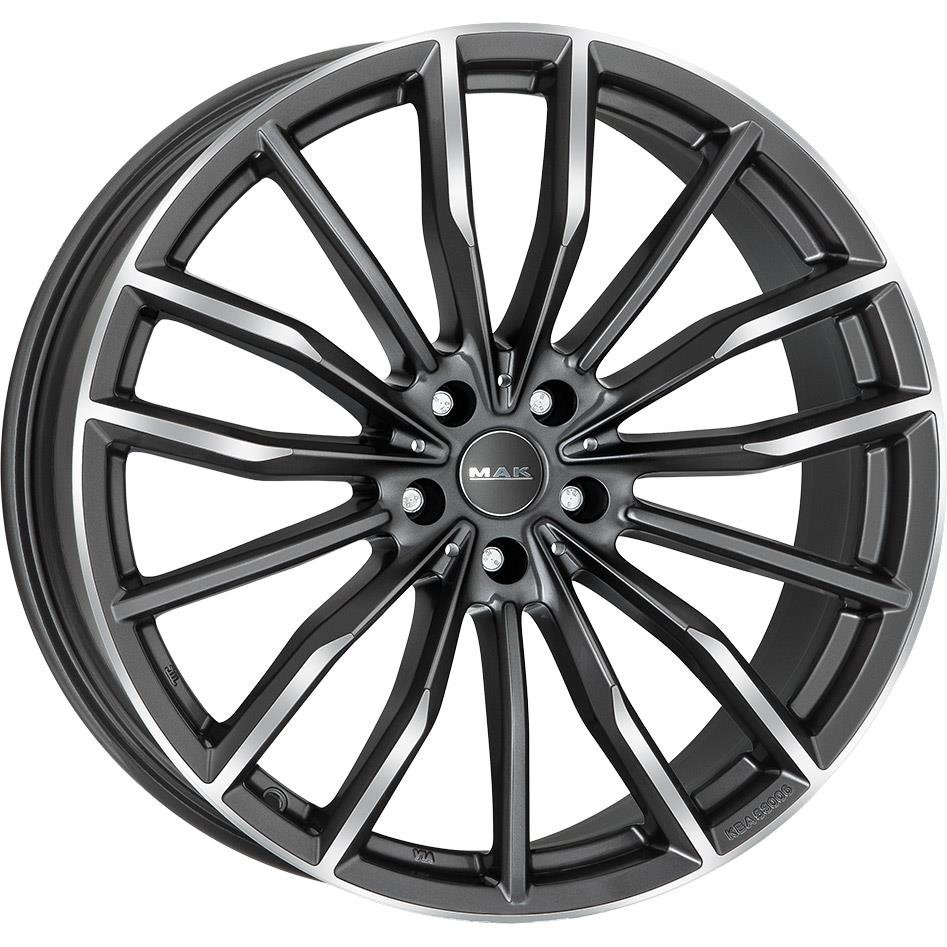 Diski R21 5x112 J9.5 ET37 MAK Rapp Gun Met-Mirror Face