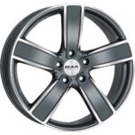 Diski R20 5×130 J9.5 ET65 MAK Turismo-FF Gun Met-Mirror Face
