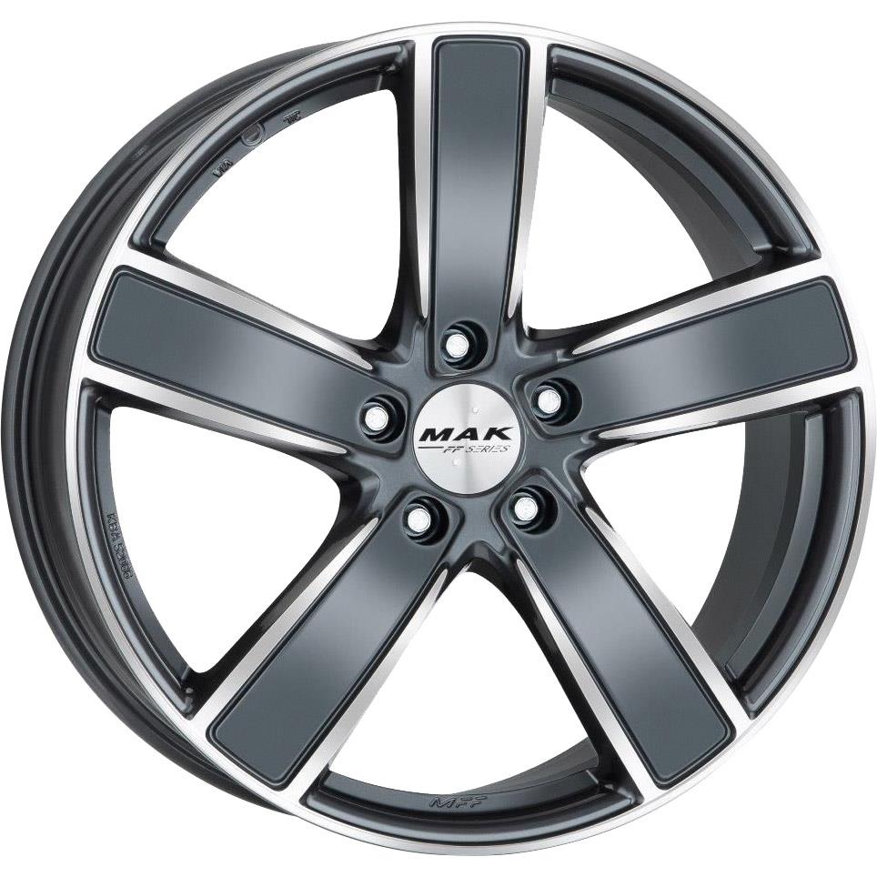 Diski R20 5x130 J9.5 ET65 MAK Turismo-FF Gun Met-Mirror Face