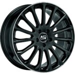 Diski R18 5×114.3 J7.5 ET40 MSW 30 Gloss Black+Diamond Lip