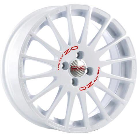 Diski R18 5x114.3 J8 ET40 OZ Racing Superturismo WRC Race White Red Lettering