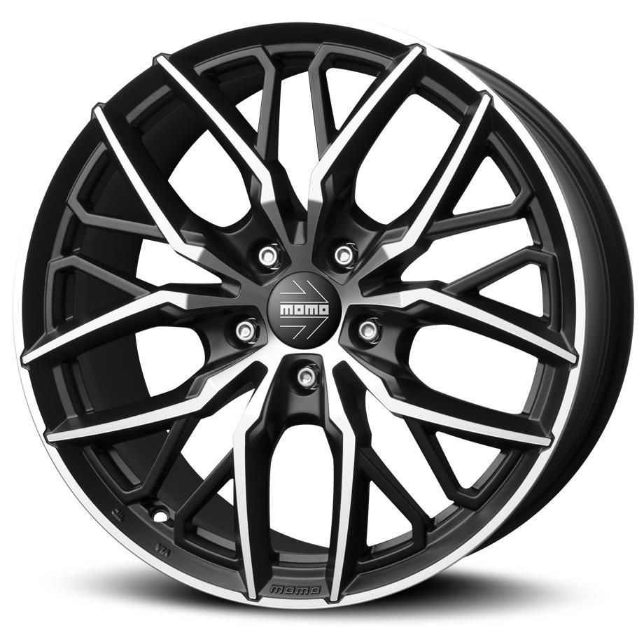 Diski R19 5x114.3 J8.5 ET45 Momo Spider Matt Black Polished