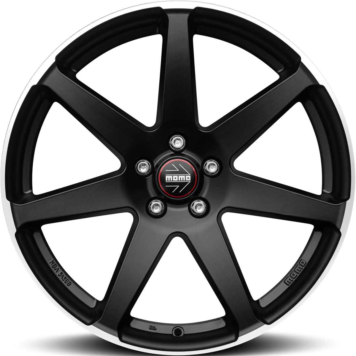 Diski R19 5x112 J8.5 ET42 Momo Seven Matt Black polished