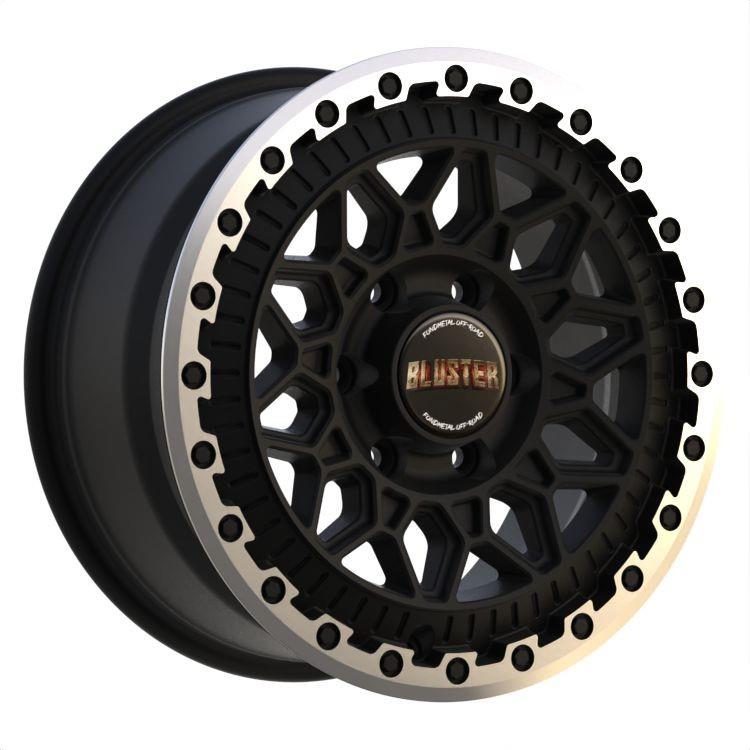 Diski R20 6x139.7 J9 ET48 Fondmetal Bluster Matt Black Machined Lip