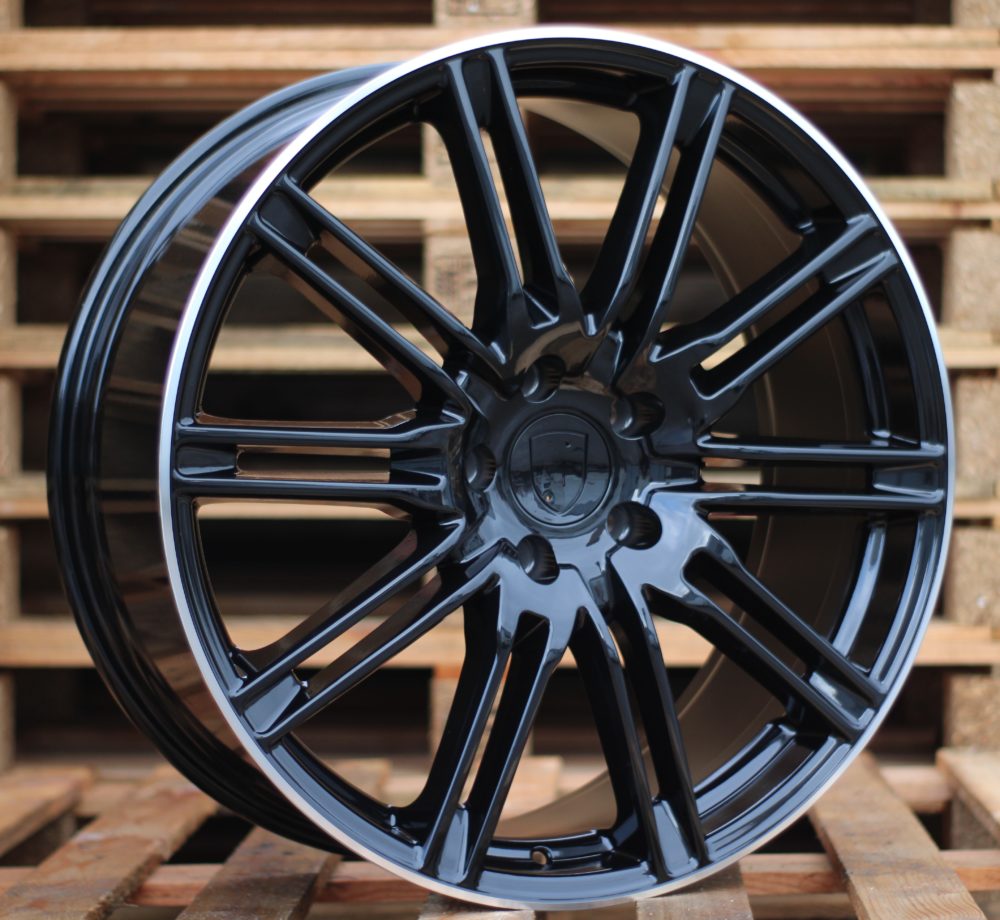 Diski R21 5x130 J10 ET50 RACINGLINE BY476 PORCHE Black +Polished Lip