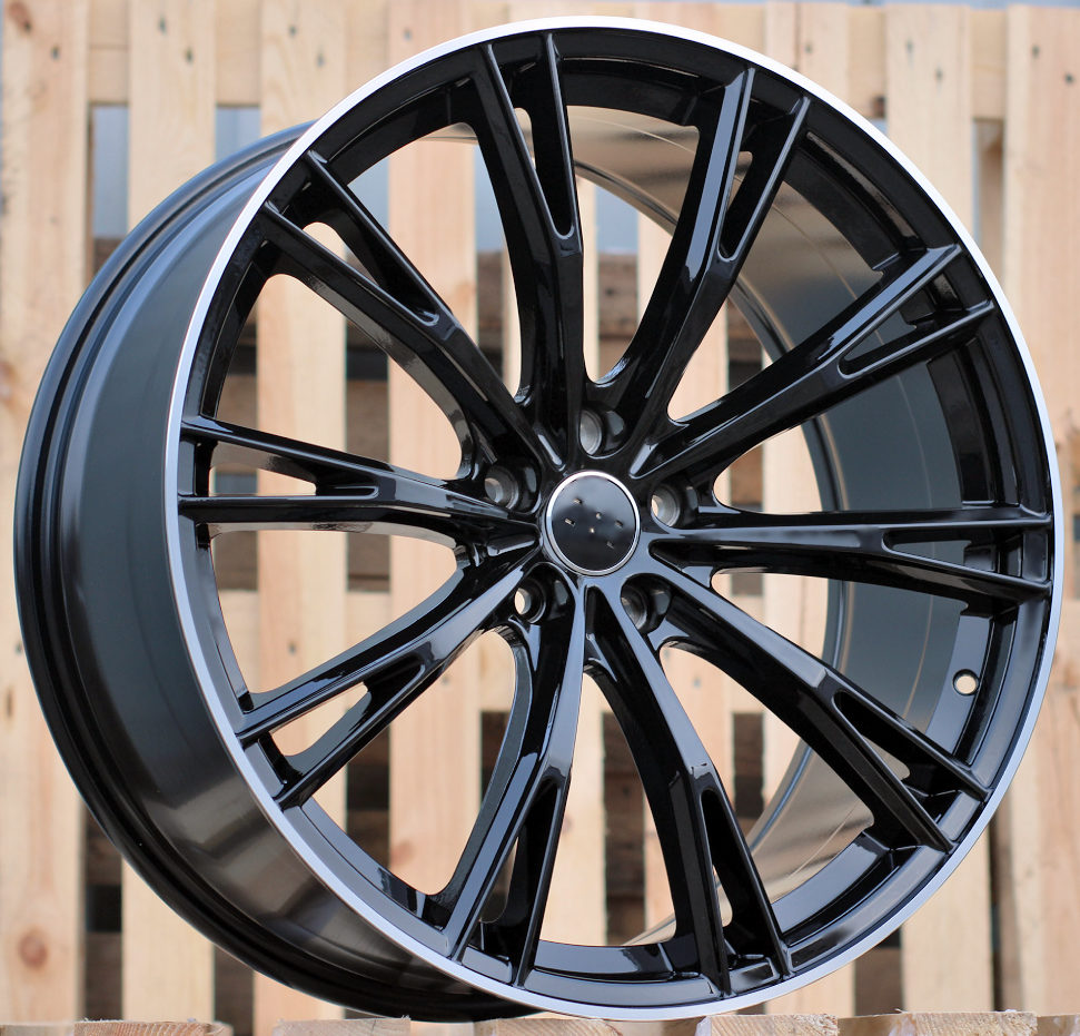 Diski R21 5x112 J9 ET30 RACINGLINE H5060 AUDI Black +Polished Lip