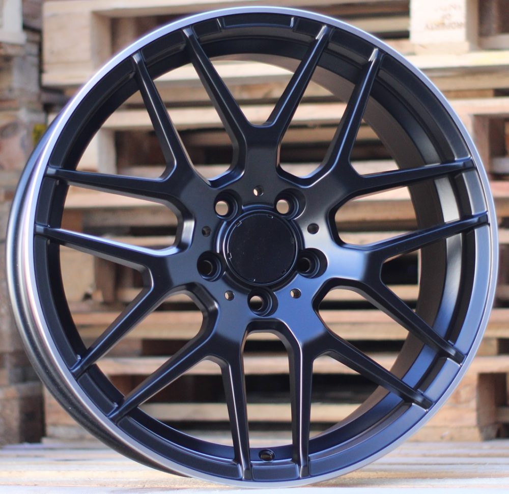 Diski R18 5x112 J8 ET40 RACINGLINE A1257 MERCEDES Black Half Matt +Polished Lip