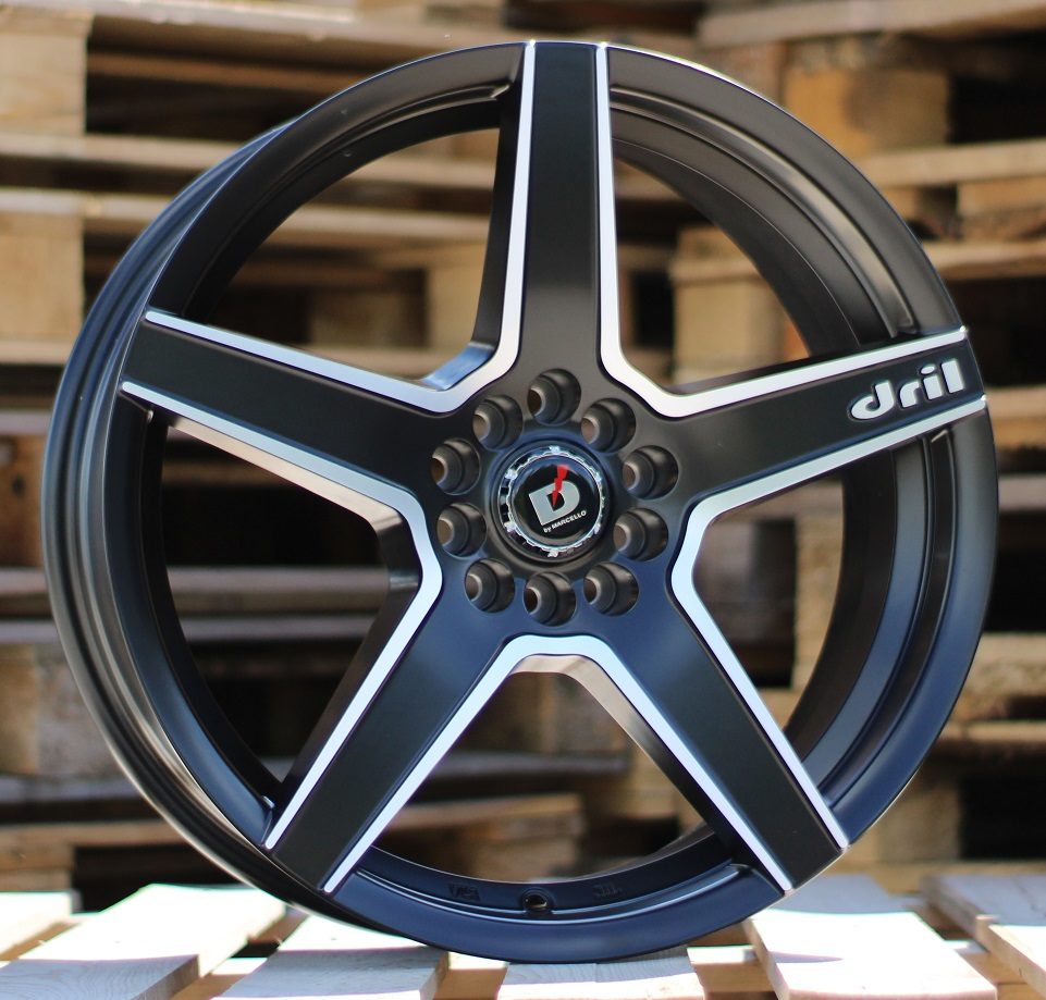 Diski R18 10x105/114 J8 ET35 RACINGLINE A5274 Black Polished Half Matt