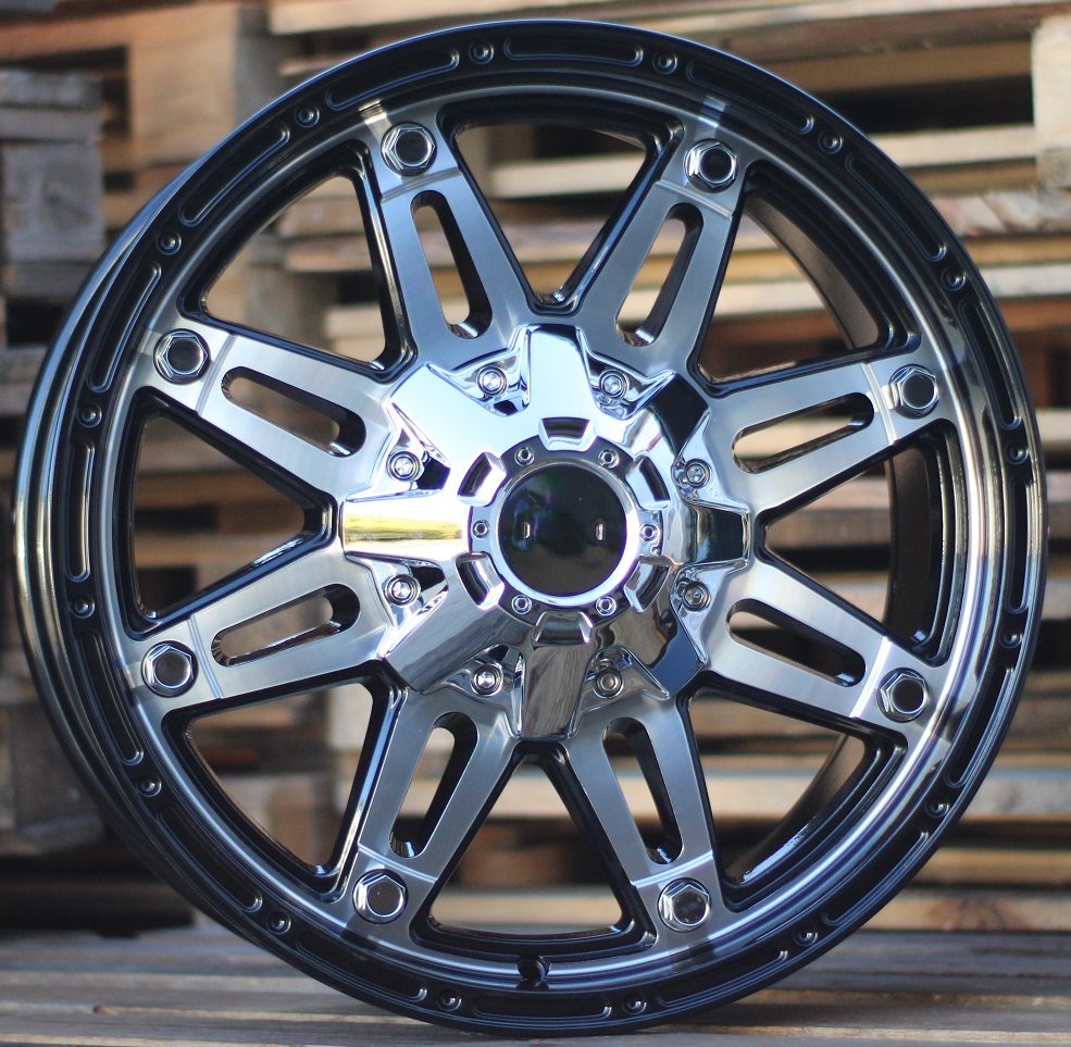 Diski R17 12x135/139 J8 ET RACINGLINE QC801 4X4 Black Polished