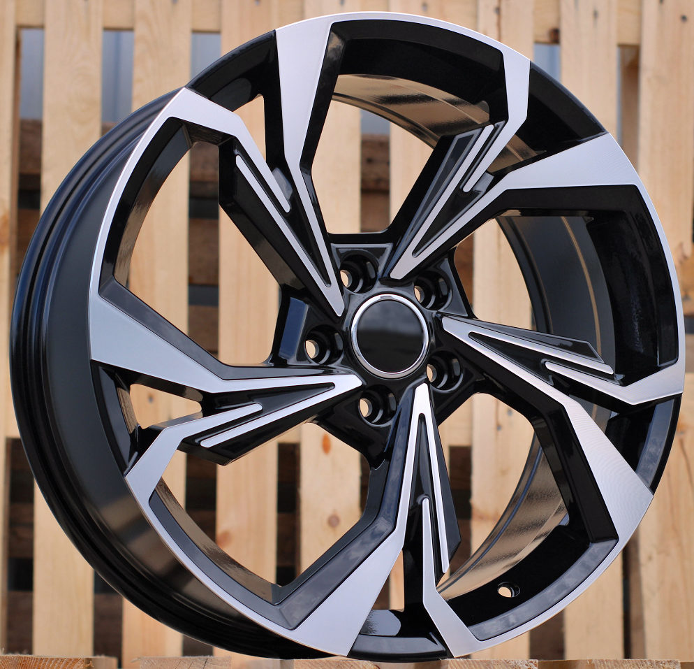 Diski R18 5x112 J8 ET45 RACINGLINE B5893 AUDI Black Polished