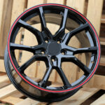 Diski R18 5×114.3 J8 ET45 RACINGLINE B1418 HONDA Black With Red Line