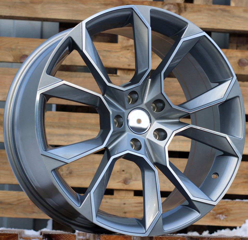 Diski R18 5x112 J8 ET42 RACINGLINE SK516 SKODA Grey Polished