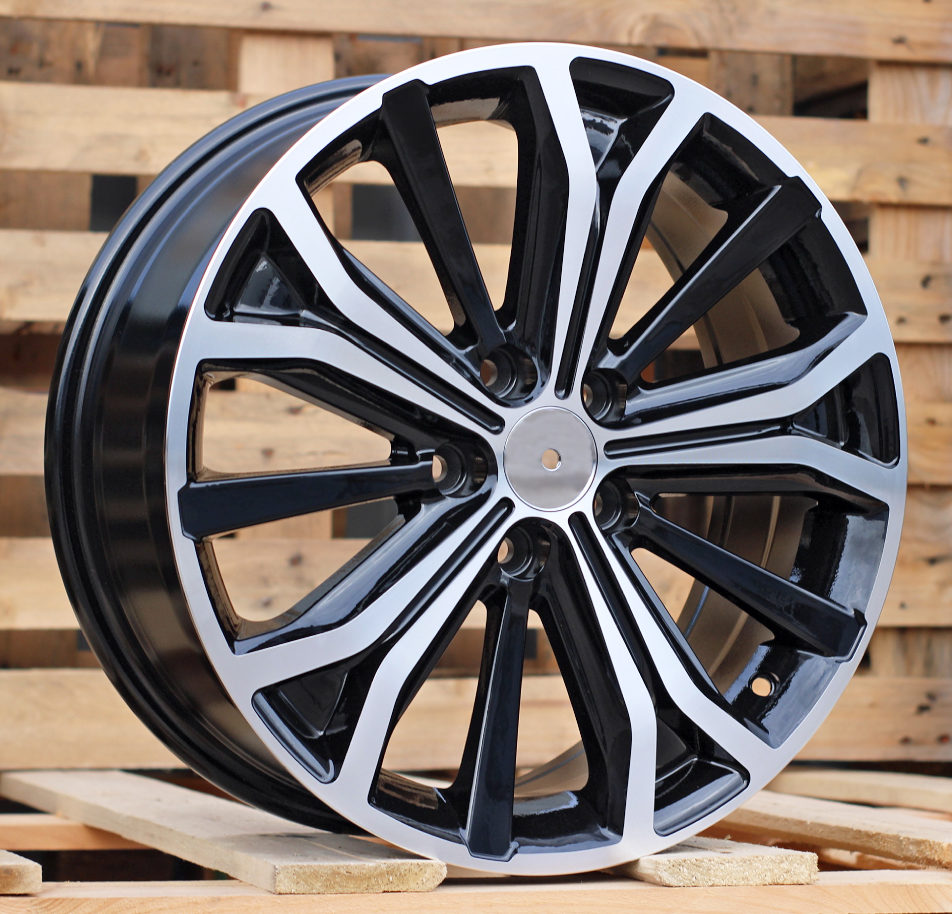 Diski R17 5x108 J7 ET46 RACINGLINE BK591 PEUGEOT Black Polished