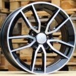 Diski R18 5×112 J9 ET45 RACINGLINE B5461 MERCEDES Black Polished (Rear+Front)