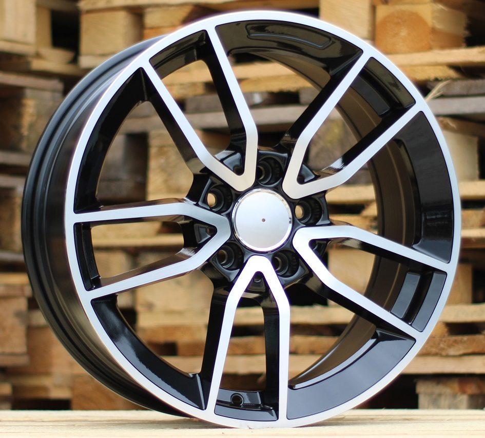 Diski R18 5x112 J9 ET45 RACINGLINE B5461 MERCEDES Black Polished (Rear+Front)