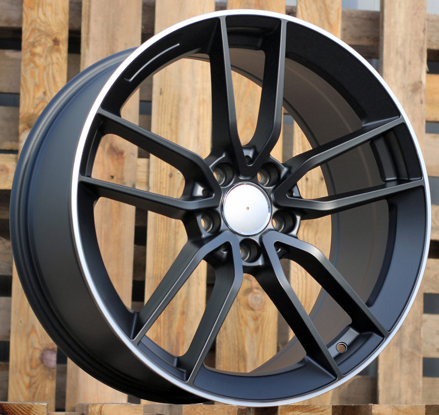 Diski R19 5x112 J9 ET49 RACINGLINE B5461 MERCEDES Black Half Matt +Polished Lip (Rear+Front)