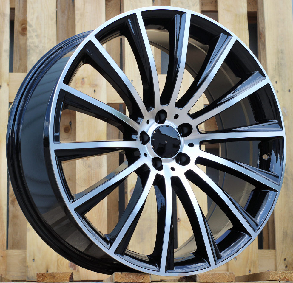 Diski R19 5x112 J8 ET43 RACINGLINE B1048 MERCEDES Black Polished (Rear+Front)