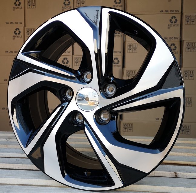 Diski R16 5x114.3 J7 ET50 RACINGLINE F5716 HONDA Black Polished