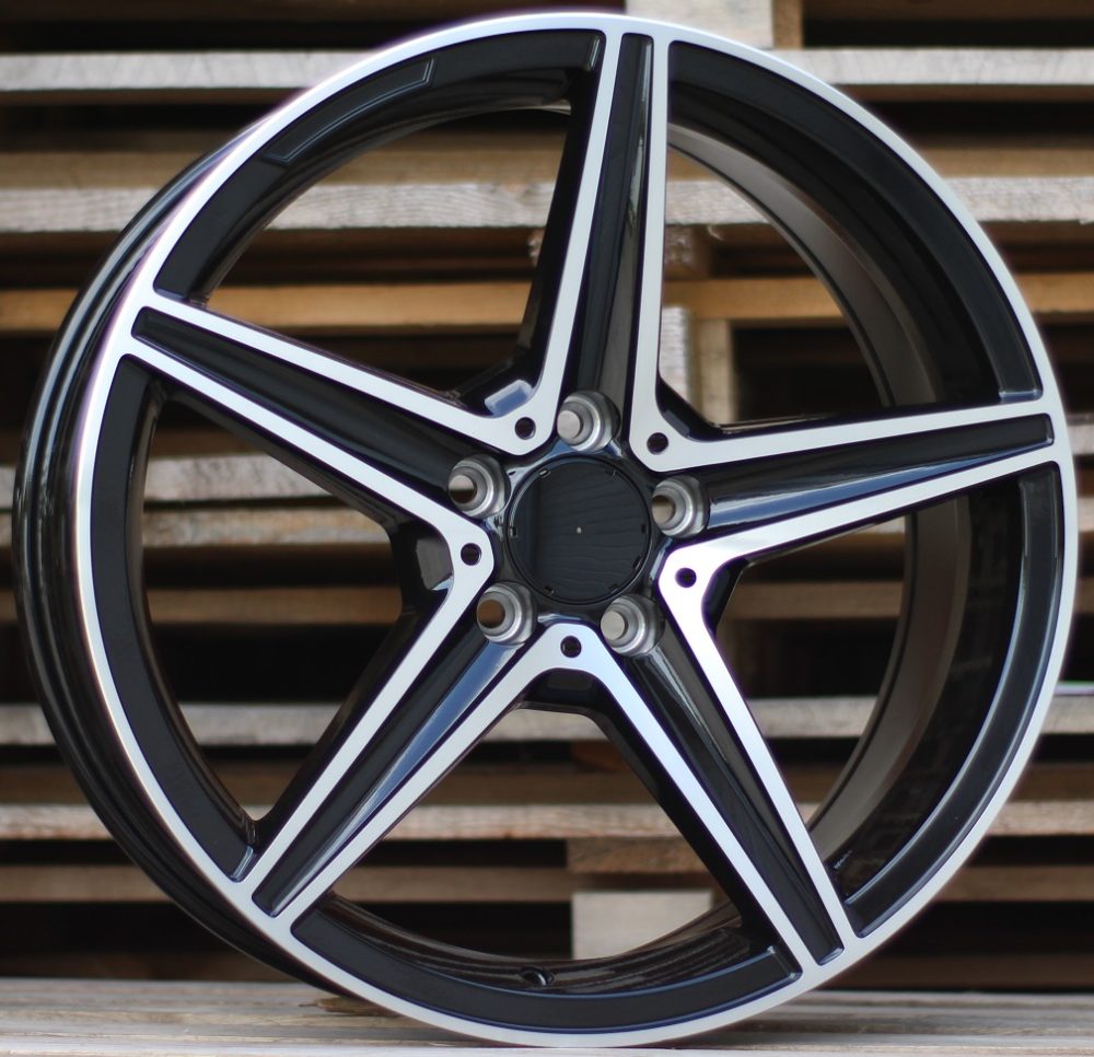 Diski R18 5x112 J8 ET45 RACINGLINE B5052 MERCEDES Black Polished