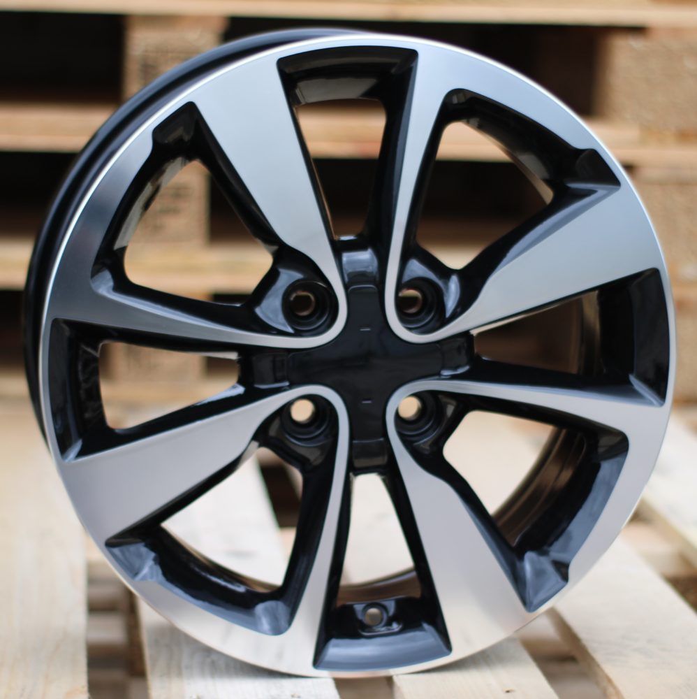 Diski R16 4x100 J6 ET50 RACINGLINE B1122 HYUNDAI Black Polished