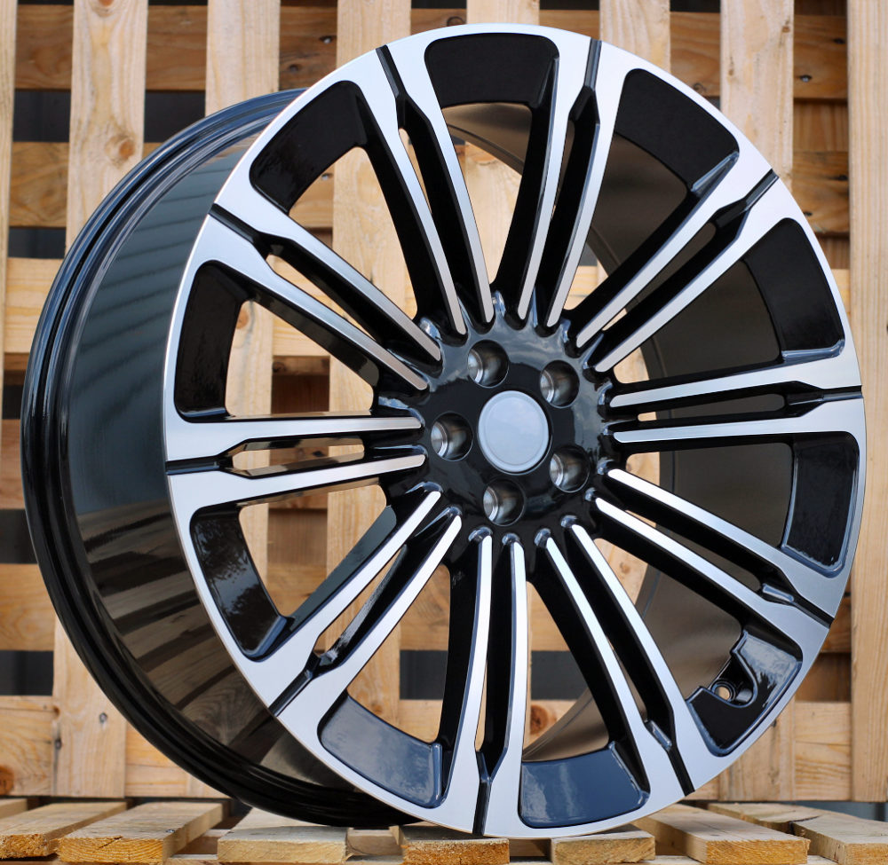 Diski R22 5x108 J9.5 ET45 RACINGLINE B1808 LANDROVER Black Polished