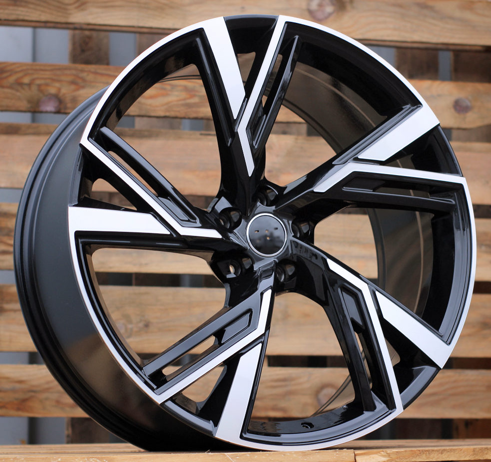 Diski R21 5x112 J9.5 ET25 RACINGLINE B1571 AUDI Black Polished