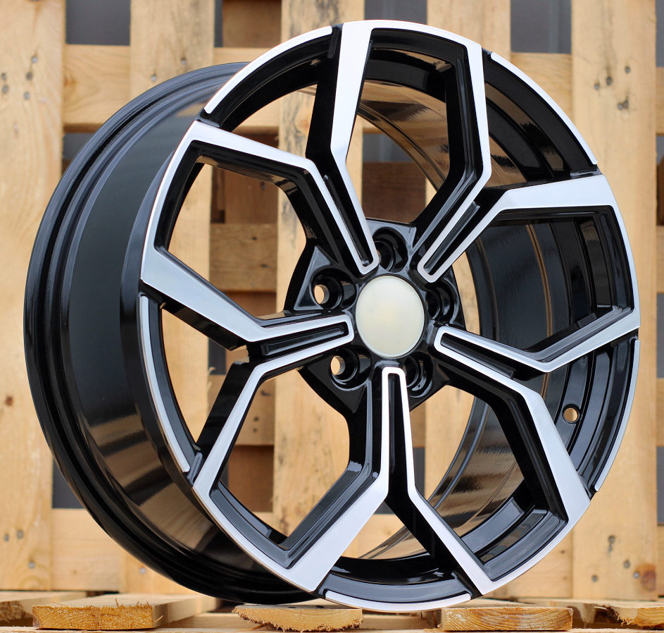 Diski R17 5x112 J7.5 ET40 RACINGLINE B5952 VW Black Polished