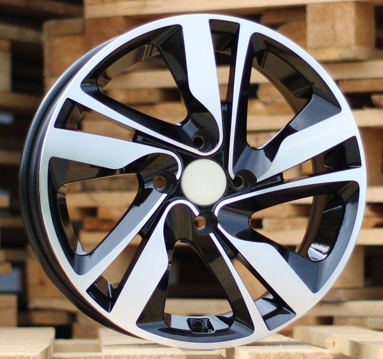 Diski R15 4x100 J6 ET46 RACINGLINE BK813 HYUNDAI Black Polished