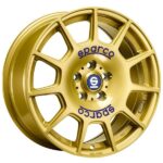 Diski R17 5×100 J7.5 ET48 Sparco Terra Race Gold Blue Lettering