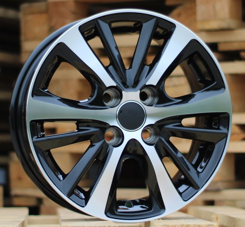 Diski R15 4x100 J5.5 ET44 RACINGLINE I6072 TOYOTA Black Polished