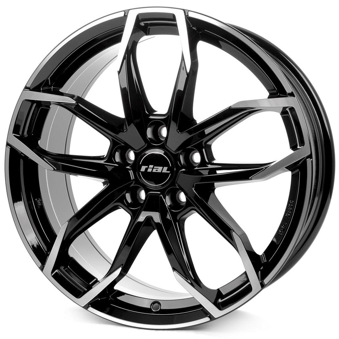 Diski R18 5x114.3 J8 ET39 Rial Lucca diamond-black frontpolished