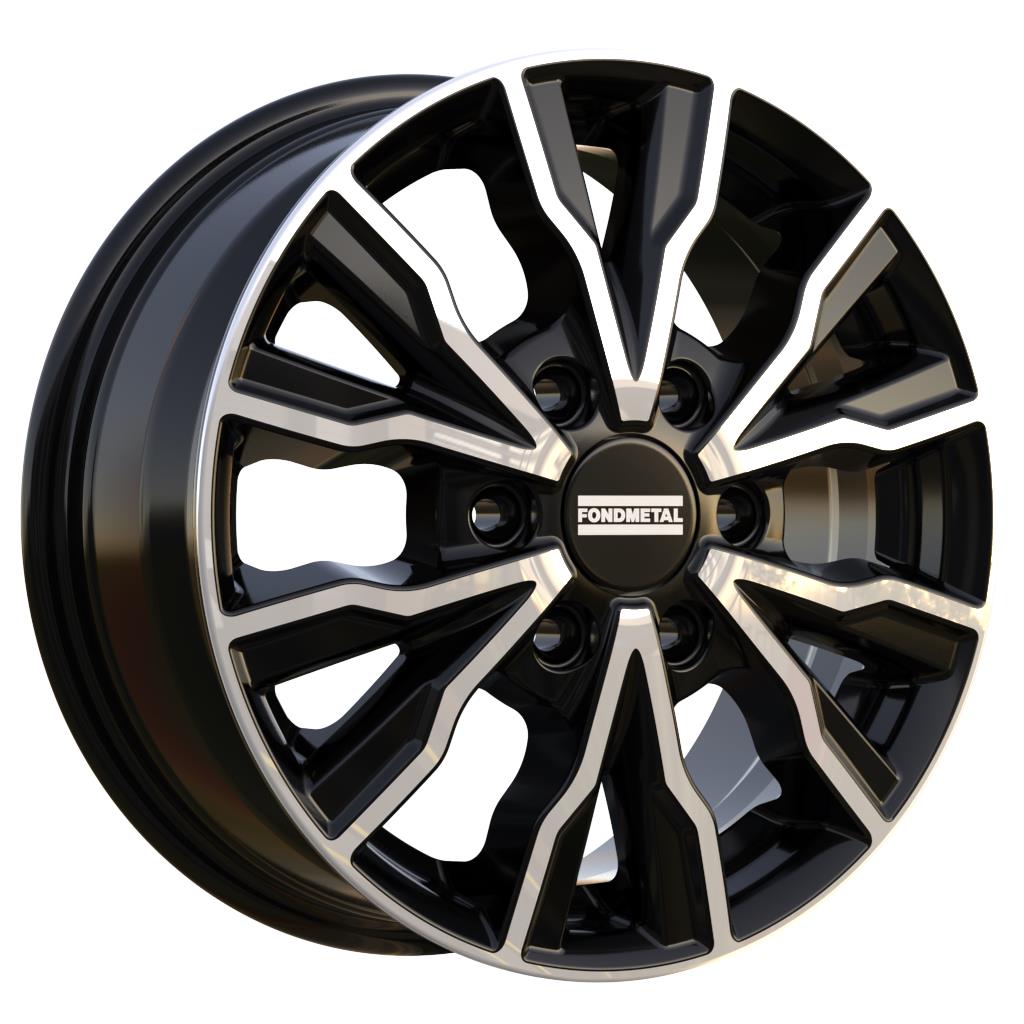 Diski R16 6x130 J6.5 ET54 Fondmetal PRO2 Glossy Black Machined