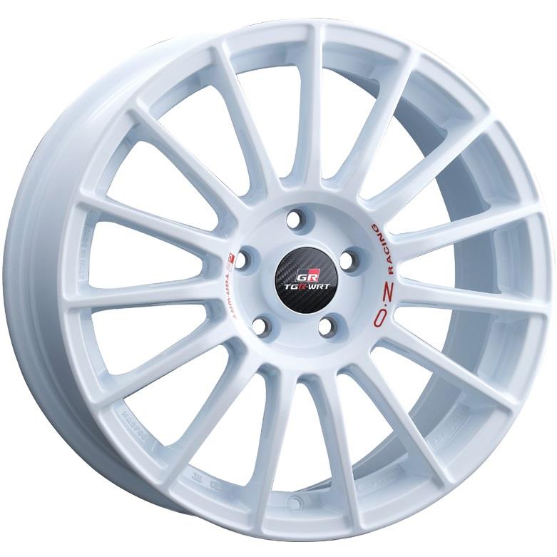 Diski R18 5x114.3 J8 ET45 OZ Racing Superturismo TGR-WRT Race White + Red Lettering