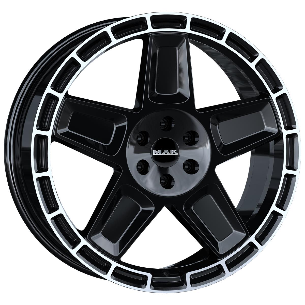 Diski R20 6x139.7 J9 ET19 MAK Trek Gloss Black Mirror Ring