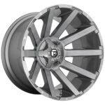 Diski R22 6×139.7 J10 ET-19 Fuel D714 Contra Brushed Gun Metal Tinted Clear