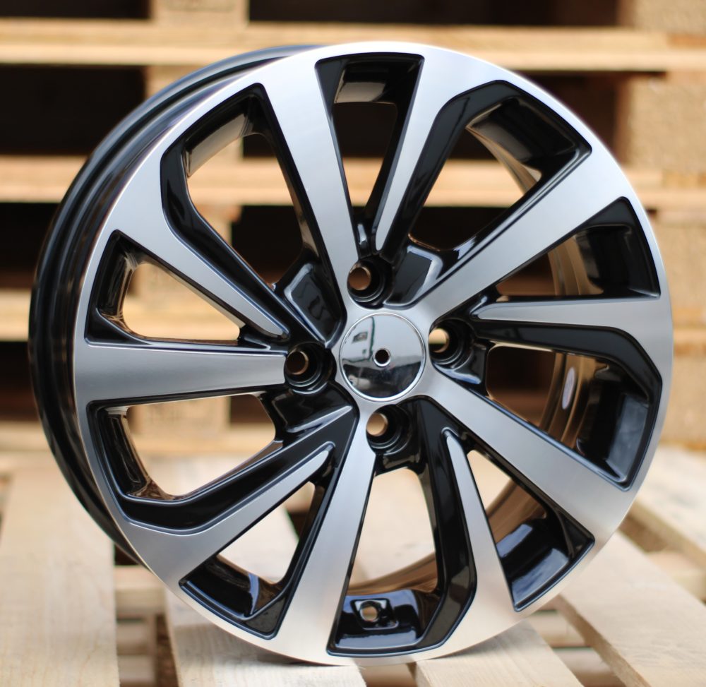 Diski R15 4x100 J6 ET45 RACINGLINE A423 HYUNDAI Black Polished