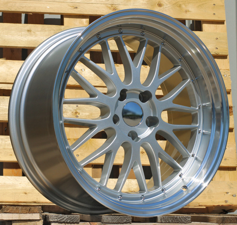 Diski R19 5x120 J9.5 ET20 RACINGLINE BK848 BMW Silver +Polished Lip (Rear+Front)