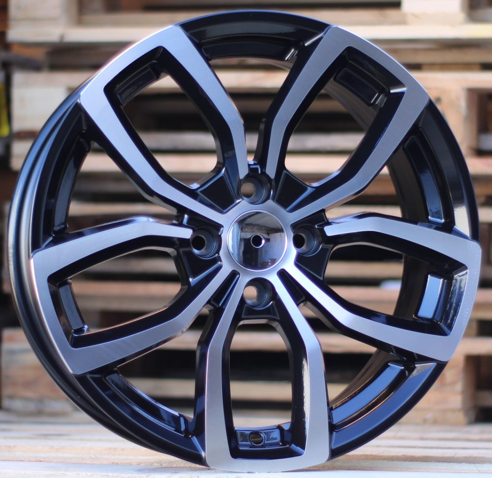 Diski R16 4x100 J6.5 ET38 RACINGLINE B5711 RENAULT Black Polished