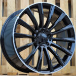 Diski R20 5×112 J8.5 ET40 RACINGLINE B1048 MERCEDES Black +Polished Lip (Rear+Front)