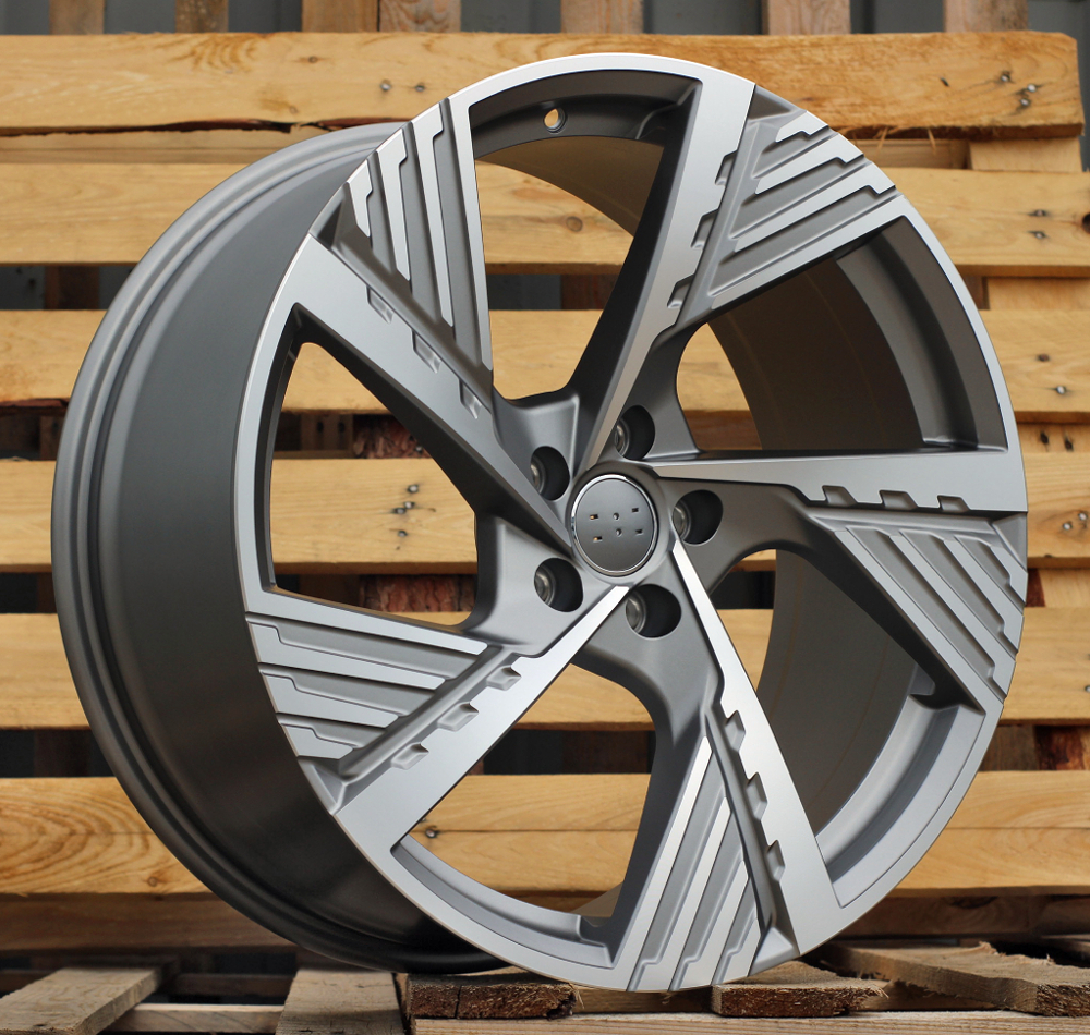 Diski R22 5x112 J9.5 ET36 RACINGLINE I5639 AUDI Grey Polished Half Matt