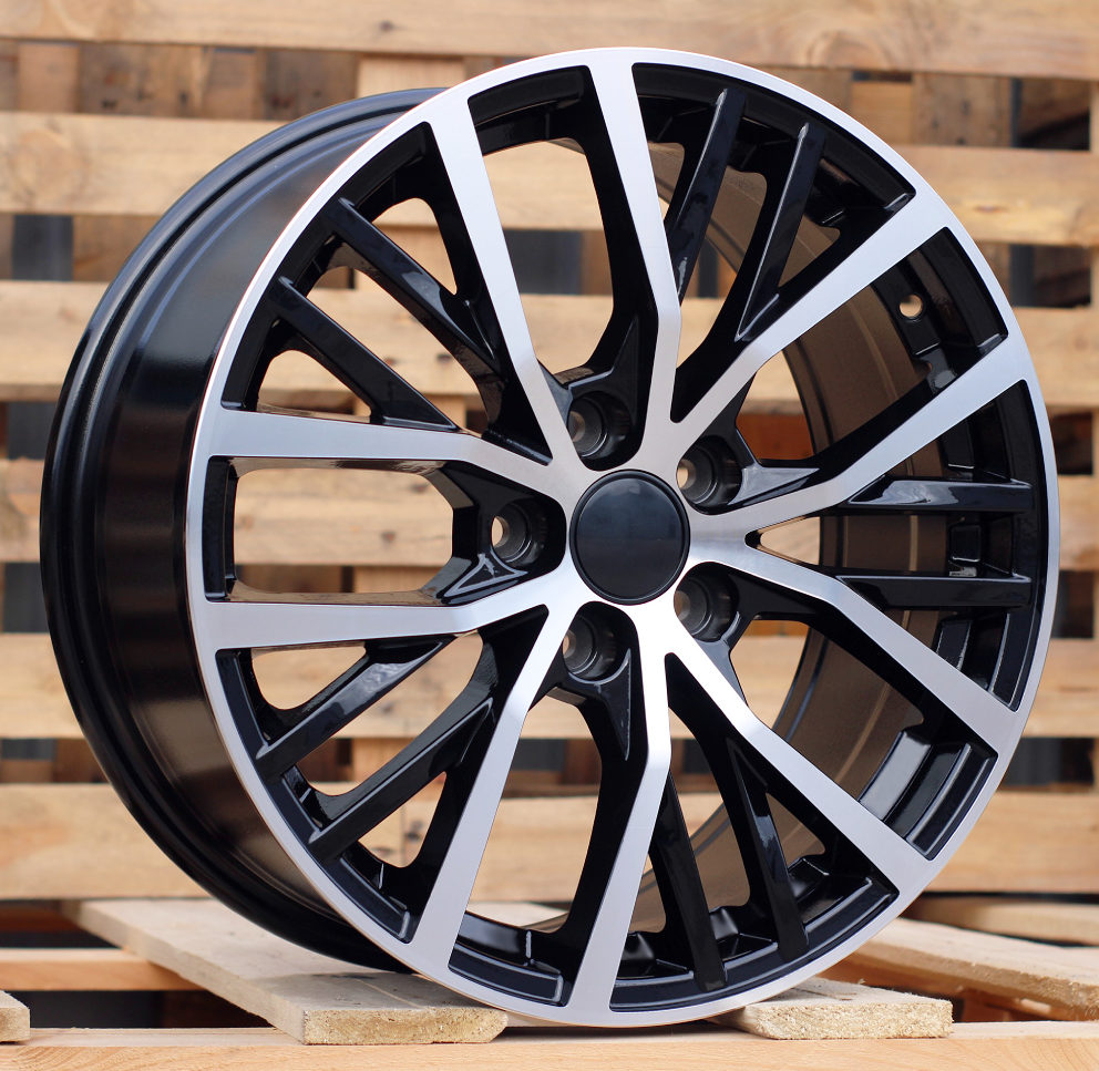 Diski R17 5x112 J7.5 ET45 RACINGLINE BK952 VW Black Polished