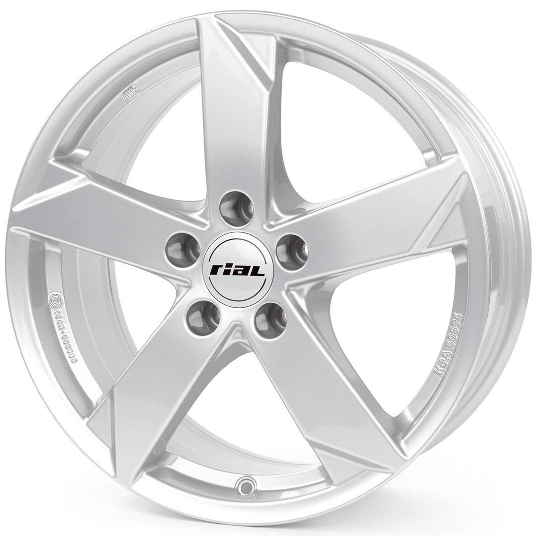 Diski R17 5x112 J7.5 ET38 Rial Kodiak polar-silver