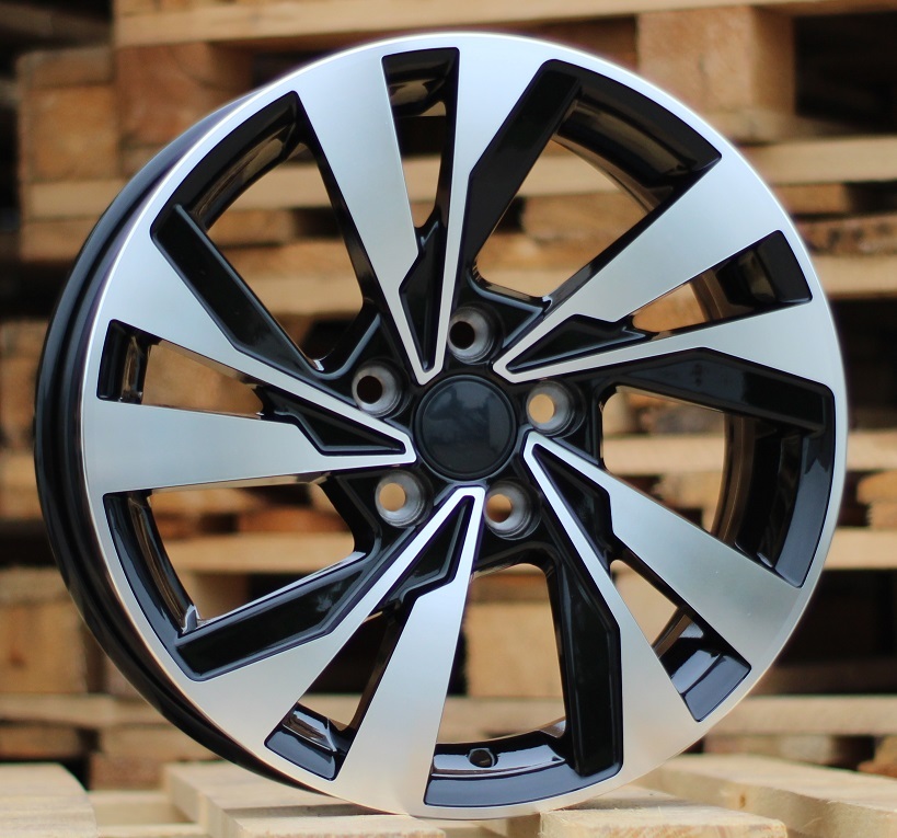 Diski R15 5x100 J6 ET40 RACINGLINE XE277 VW Black Polished