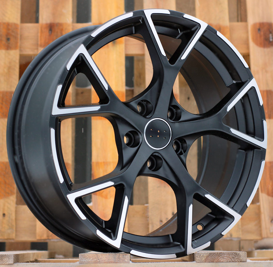 Diski R17 5x112 J7.5 ET42 RACINGLINE 3S5997 AUDI Black Polished Half Matt