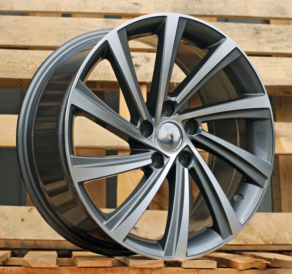 Diski R18 5x112 J8 ET45 RACINGLINE D2403 SKODA Grey Polished