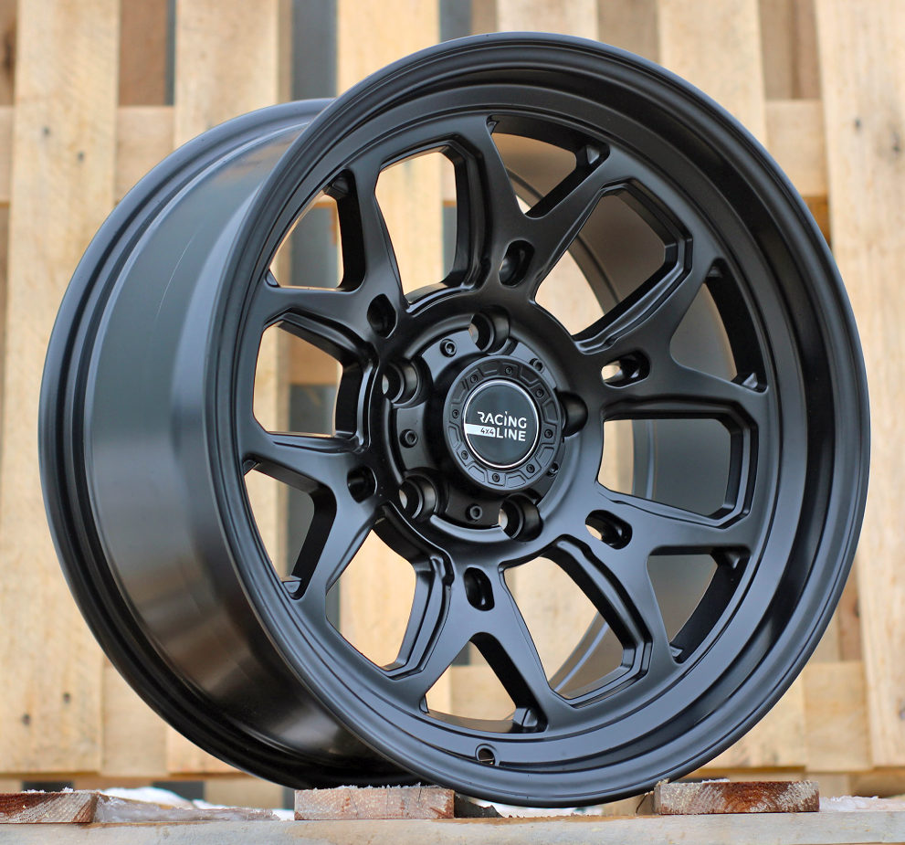 Diski R17 5x127 J9 ETM6 RACINGLINE B1106 4X4 Black Half Matt