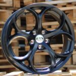 Diski R18 5×110 J8 ET33 RACINGLINE L1664 ALFA Black Half Matt